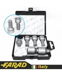 Болты секретки Farad StarLock М14x1.5x27 Сфера R13 Вращающееся кольцо (для оригинальных дисков) + запасной ключ под 17