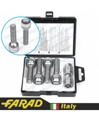Болты колесные Болты секретки Farad FlowerLock М14х1.5х45 Сфера R13 Вращающееся кольцо Ключ 17 (2 ключа)