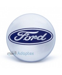 Колпачки на диски Adaptex Ford (54/50) синий логотип/серебряный фон (6M211003AAbl)