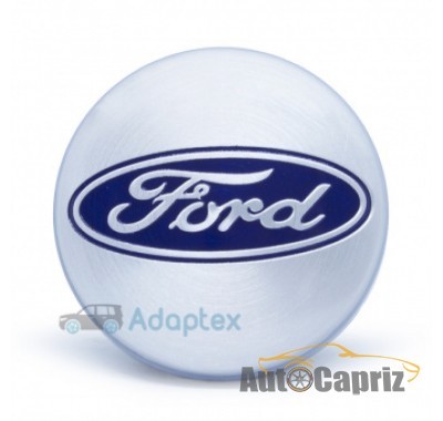 Колпачки на диски Колпачки на диски Adaptex Ford (54/50) синий логотип/серебряный фон (6M211003AAbl)