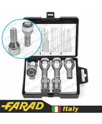 Болты колесные Болты секретки Farad FlowerLock М12х1.5х30 Конус Вращающееся кольцо Ключ 17 (2 ключа)