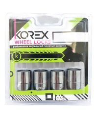 Секретки на колеса Гайки секретные Korex М12x1.5x33 Конус увеличенный Вращ. кольцо Ключ 19-21 (Ford) под ориг. диски