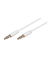 Кабель AUX  AWM 110-01  Jack 3.5mm 0.5 м белый (папа-папа)