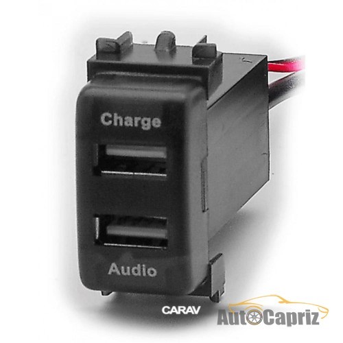 Зарядные устройства Разъем USB в штатную заглушку Carav 17-106 Nissan / 2 порта: аудио + зарядное устройство