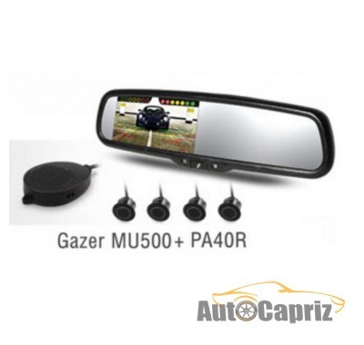 Зеркала с монитором и видеорегистратором Комплект зеркало Gazer MU500+ парктроник PA40R