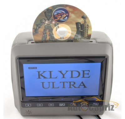 Мониторы встраиваемые Подголовник с монитором и DVD-проигрывателем  KLYDE Ultra 790 FHD Gray (серый)