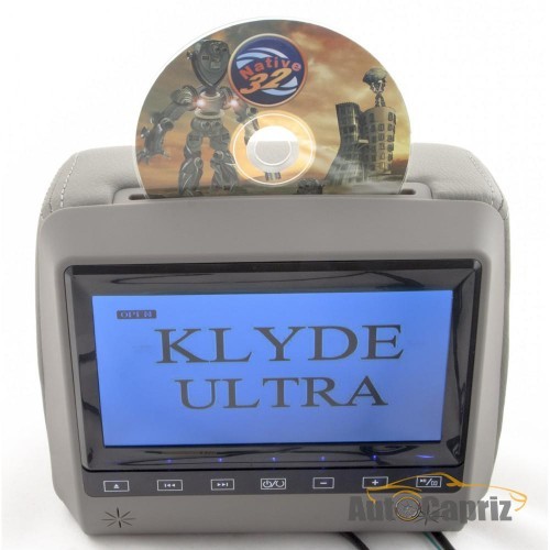 Мониторы встраиваемые Подголовник с монитором и DVD-проигрывателем  KLYDE Ultra 790 FHD Gray (серый)