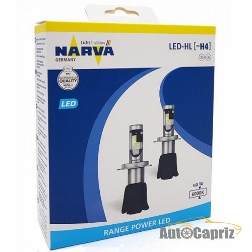 LED- лампы Лампы светодиодные Narva 18004 H4 6000K X2 15,8W