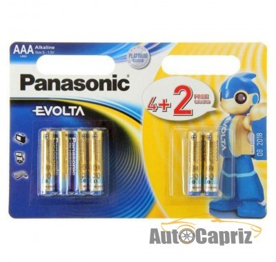Батарейки Батарейка Panasonic EVOLTA AAA BLI(4+2) ALKALINE LR03EGE/6B2F 6шт