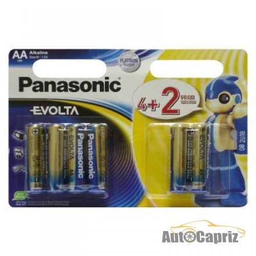 Батарейки Батарейка Panasonic EVOLTA AA BLI(4+2) ALKALINE LR6EGE/6B2F 6шт