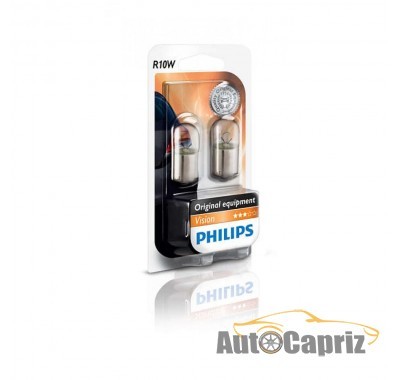 Лампы накаливания Лампа накаливания Philips R10W, 2шт/блистер 12814B2