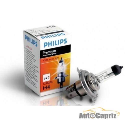 Галогенные лампы Лампа галогенная Philips H4 Premium 60/55W P43t 12342PRC1
